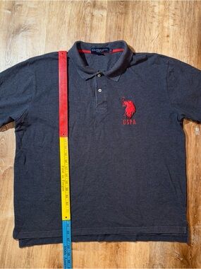 U.S. Polo Assn. Men's Box Fit Pre Shrunk to L Polo Shirt Grey Classic Embroidery